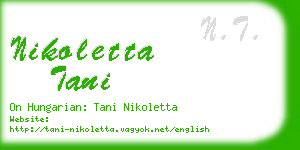 nikoletta tani business card